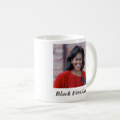 ミシェールオバマの黒の最初女性 コーヒーマグカップ (正面右)