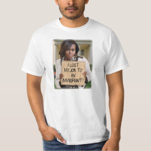 ミシェールオバマ-移民のTシャツへの無くなった仕事 Tシャツ