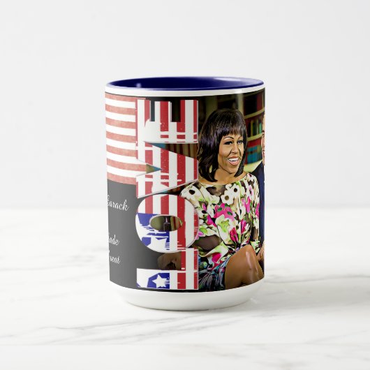 ミシェール及びバラック・オバマは既にアメリカを素晴らしくさせました マグカップ (中央)