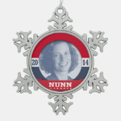 ミシェールNUNNのキャンペーン スノーフレークピューターオーナメント (正面)