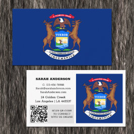 ミシガモダンンビジネスカード国旗/アメリカ 名刺