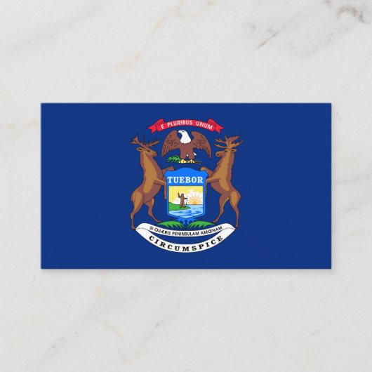 ミシガモダンンビジネスカード国旗/アメリカ 名刺 (正面)