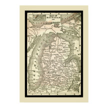 ミシガンのアンティークマップ