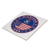 ミシガンのステッカー、電話ケース、バッグ、時計 タイル (側面)