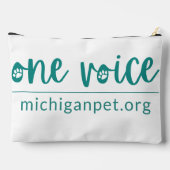 ミシガンのポーチを1つの音声旅行パウチに印刷 アクセサリーポーチ (裏面)