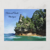 ミシガンの写真の岩 ポストカード (正面)