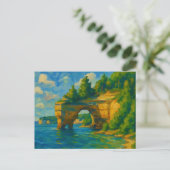 ミシガンの写真の岩 ポストカード (スタンド正面)