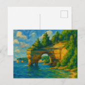 ミシガンの写真の岩 ポストカード (正面/裏面)