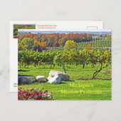 ミシガンの古いミッション半島秋 ポストカード (正面/裏面)