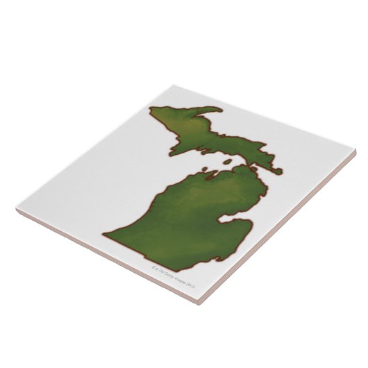 ミシガンの地図4 タイル (側面)