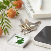 ミシガンの地図 キーホルダー (側面)