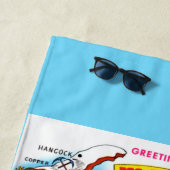 ミシガンの地図 ビーチタオル (インサイチュ)