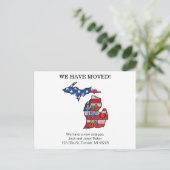 ミシガンの引っ越し案内カード ポストカード (スタンド正面)