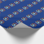 ミシガンの横断幕パターン ラッピングペーパー (角)