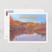 ミシガンの秋 ポストカード (正面/裏面)