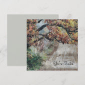 ミシガンの美しい秋の田舎道 招待状 (正面/裏面)