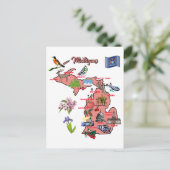 ミシガンの都市専攻の地図 ポストカード (スタンド正面)