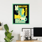 ミシガンへのヴィンテージ雇用広告 ポスター (ホームオフィス)