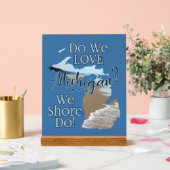 ミシガンを愛してる?我々は上陸する!カスタマイズ アクリルサイン (ウェディング)