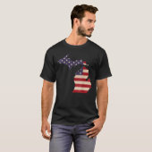 ミシガンアメリカ国旗のヴィンテージTシャツ Tシャツ (正面フル)
