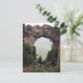 ミシガンアーチロック地質の写真 ポストカード (スタンド正面)