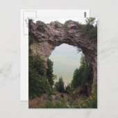 ミシガンアーチロック地質の写真 ポストカード (正面/裏面)