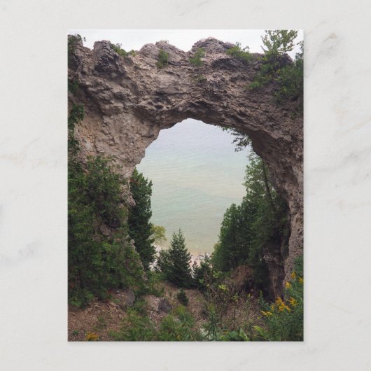 ミシガンアーチロック地質の写真 ポストカード (正面)