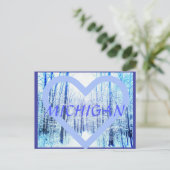 ミシガンウィンターウッドランドのはがき ポストカード (スタンド正面)