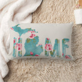 ミシガンウォーターカラー |みすぼらしいバラ |ホーム ランバークッション (ブランケット)