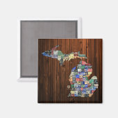 ミシガンカウンティズインライセンスプレート マグネット (正面/裏面)