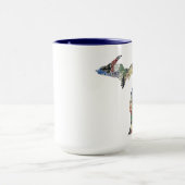 ミシガンカントリーズライセンスプレートマップリンガーマグ マグカップ (中央)