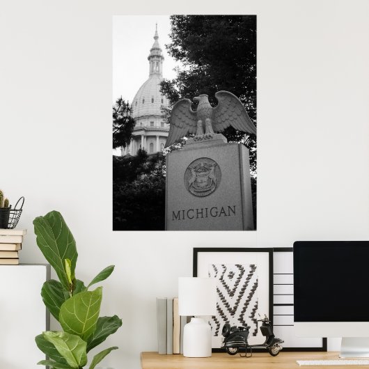 ミシガンキャピトル建物 ポスター (ホームオフィス)
