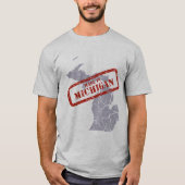 ミシガングランジメンズグレーTシャツ製 Tシャツ (正面)