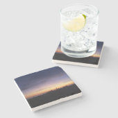 ミシガンサンセット湖 ストーンコースター (横)