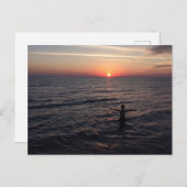 ミシガンサンセット湖 ポストカード (正面/裏面)