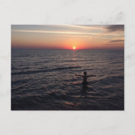 ミシガンサンセット湖 ポストカード