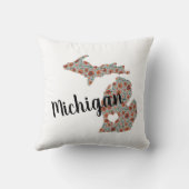 ミシガンザミッテン州フローラルパターン クッション (裏面)
