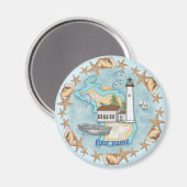 ミシガンシェルズライトハウスマグネット マグネット (正面/裏面)