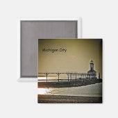 ミシガンシティインディアナライトハウス マグネット (正面/裏面)