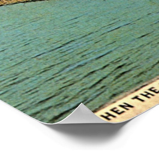 ミシガンシティインディアナ魚釣りピア ポスター (角)