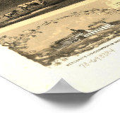 ミシガンシティインディアナ1868アンティークパノラママップ ポスター (角)