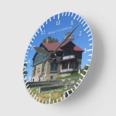 ミシガンシティライトハウスクロック ラウンド壁時計 (傾斜)