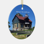 ミシガンシティライトハウスサークルオーナメント セラミックオーナメント (右)