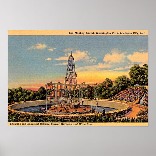 ミシガンシティ，インディアナワシントンパーク動物園 ポスター (正面)