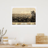 ミシガンシティ， INパノラママップ – 1869a ポスター (キッチン)