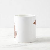 ミシガンシルエット銅ホワイトホーム コーヒーマグカップ (中央)