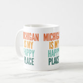ミシガンズマイハッピープレイス コーヒーマグカップ (正面左)