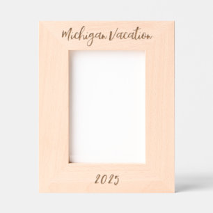 ミシガンバケーション – レーザーエッチングフレーム レーザー彫刻フレーム