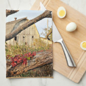 ミシガンバーンイン秋 – ダブルプリント キッチンタオル (四つ折り)