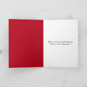 ミシガンビッグレッドライトハウス誕生日 カード (内部)